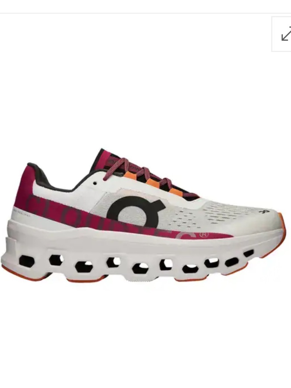 ON RUNNING Cloudmonster
'Undyed White Aurora” Size 10 LIKE NEW!